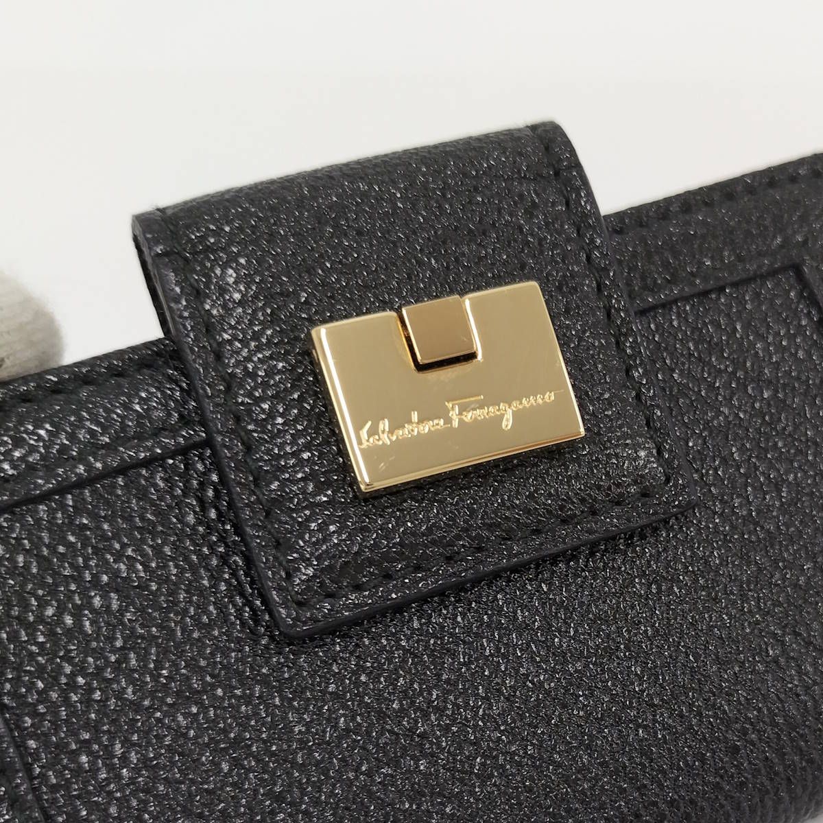 FERRAGAMO 6連キーケース お買い得品 レザー ブラック 極美品