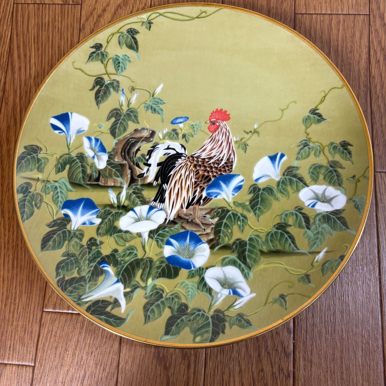 限定版 フランクリン ポーセリン 花鳥 弥生 如月 文月 葉月 大皿4枚セット 限定版 フランクリン ポーセリン 花鳥 弥生 如月 文月 葉月 大皿4枚セット