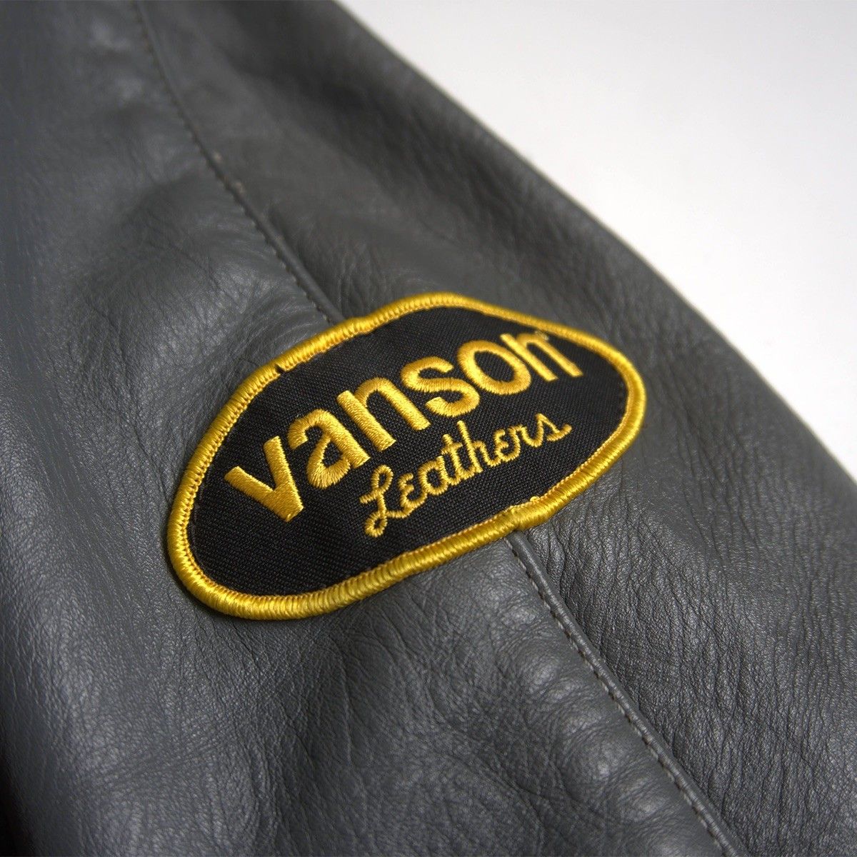 雰囲気抜群】 VANSON 【TJV オールレザー スタジャン】36 ブラック