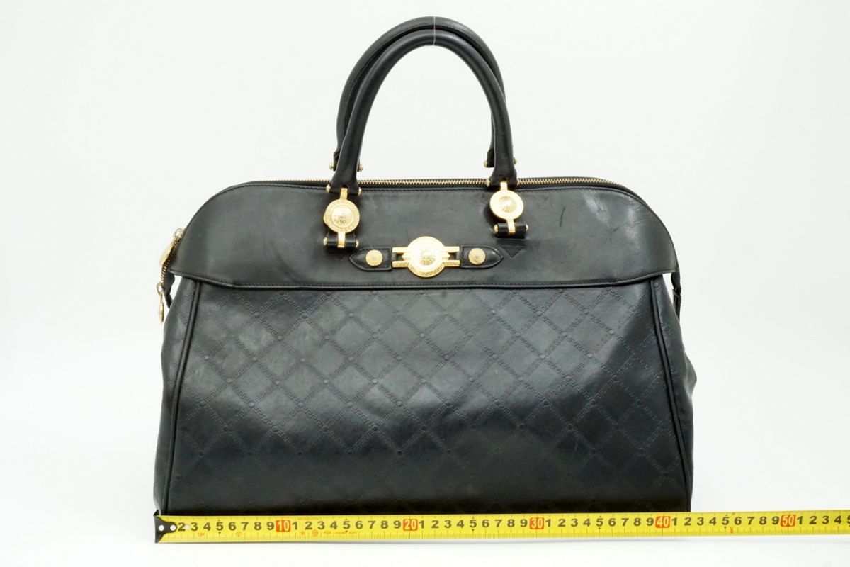 ジャンニ ヴェルサーチェ ヴィンテージ ボストン ハンドバッグ サン