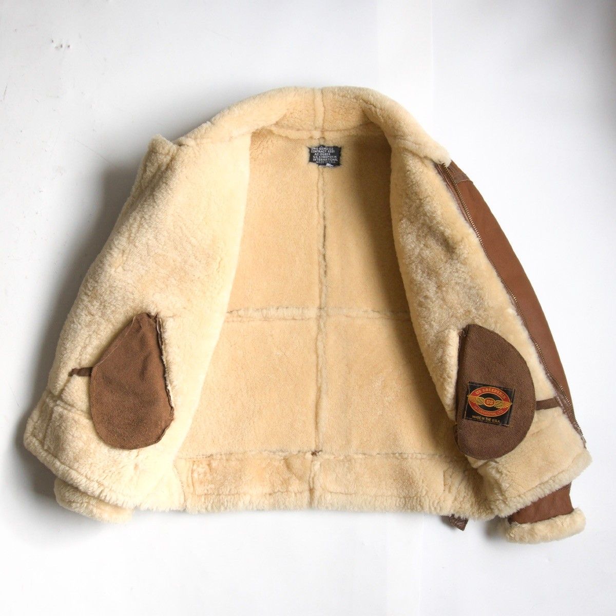 美品/USA製】U.S.SHEEPSKIN【B-3 ムートンボンバージャケット】M