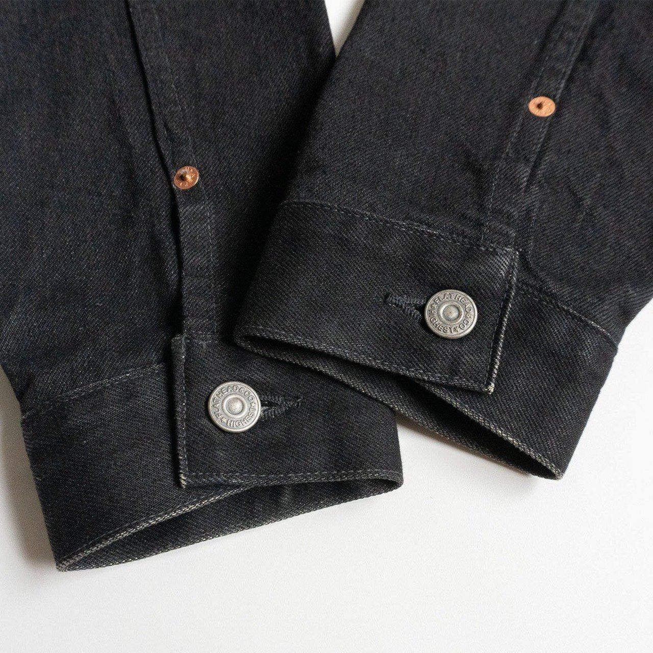 雰囲気抜群】THE FLAT HEAD【2nd type ブラック デニム ジャケット】42