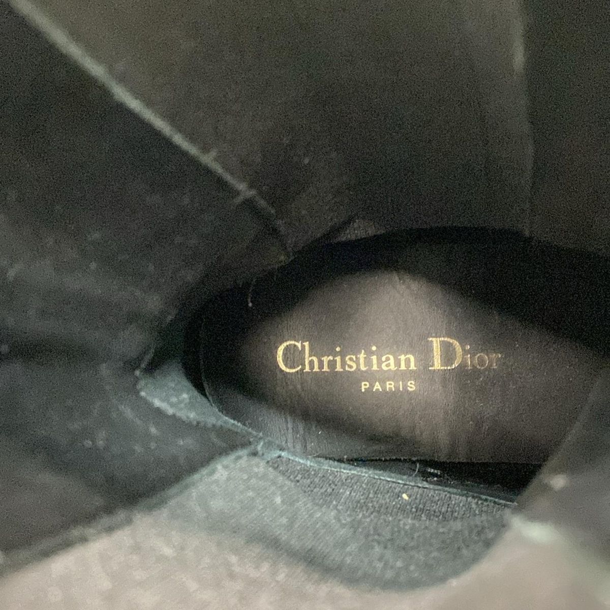  DIOR ChristianDior ディオール クリスチャンディオール ショートブーツ 37 レディース - 黒 サイドゴア レザー ブーティ ブーツ