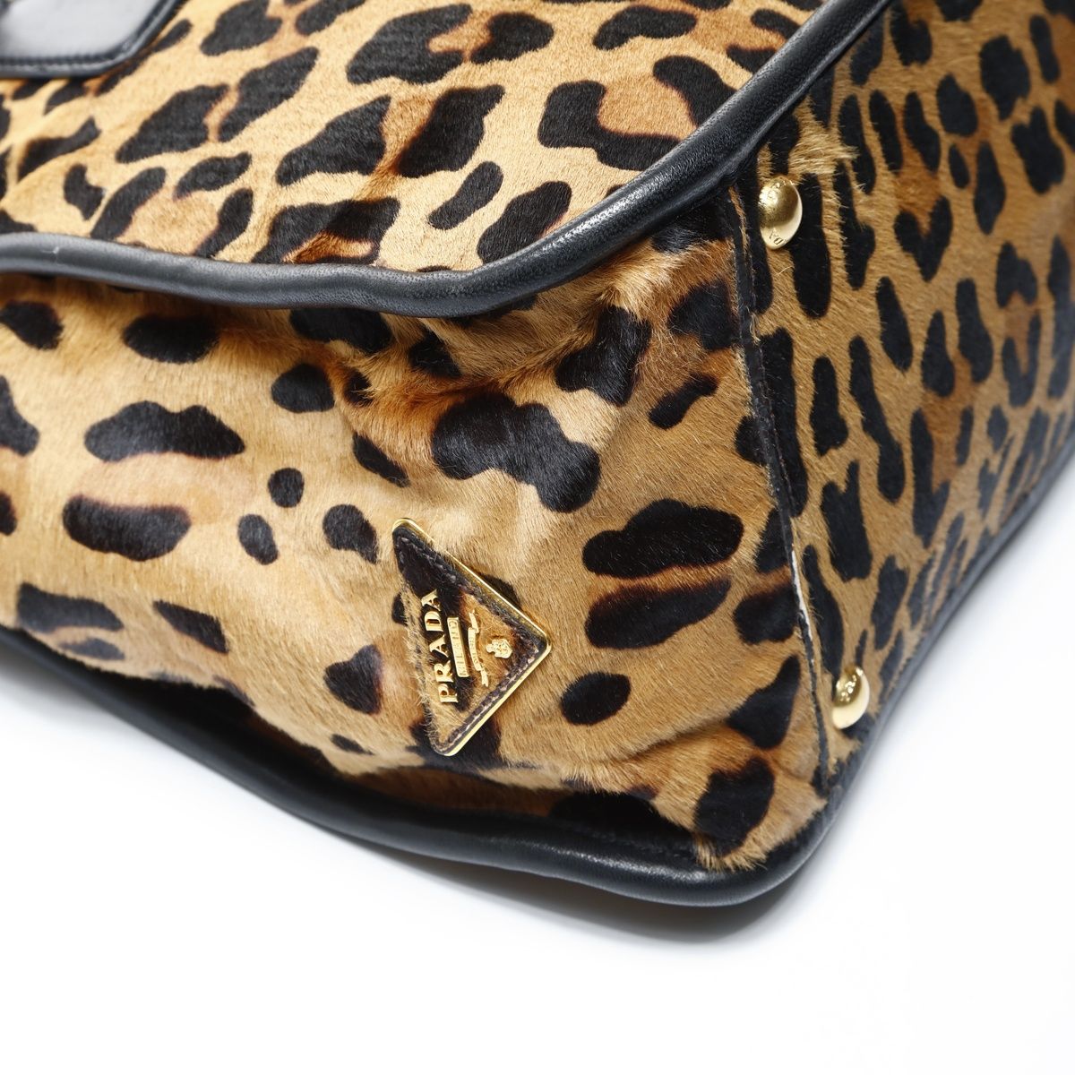 PRADA プラダ ハンドバッグ ハラコ レオパード 2way - メルカリ