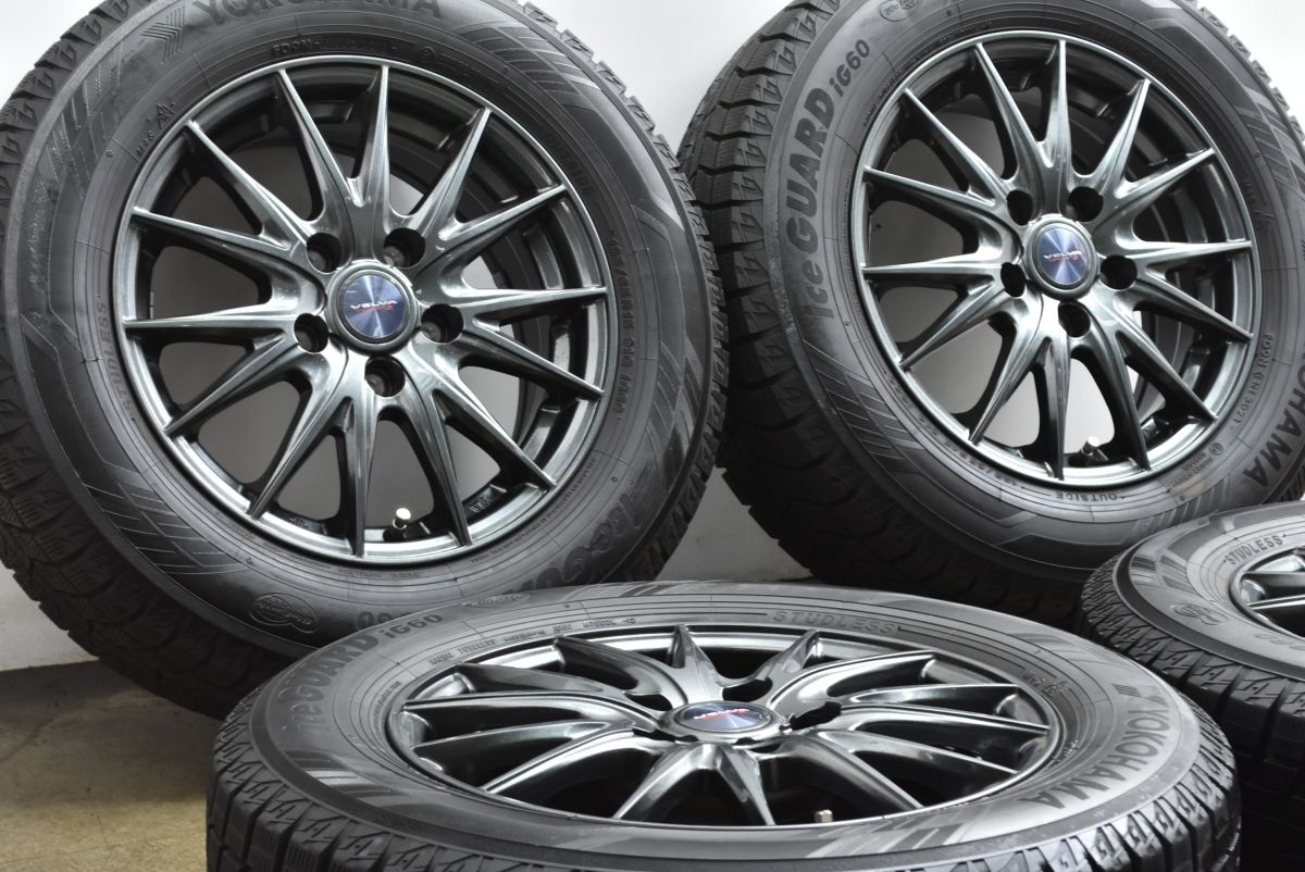 VELVA 15 in 6 J 43 PCD 114 3 ヨコハマ アイスガード iG 60 195 65 R セレナ ノア ヴォクシー ステップワゴン アクセラ プレマシー