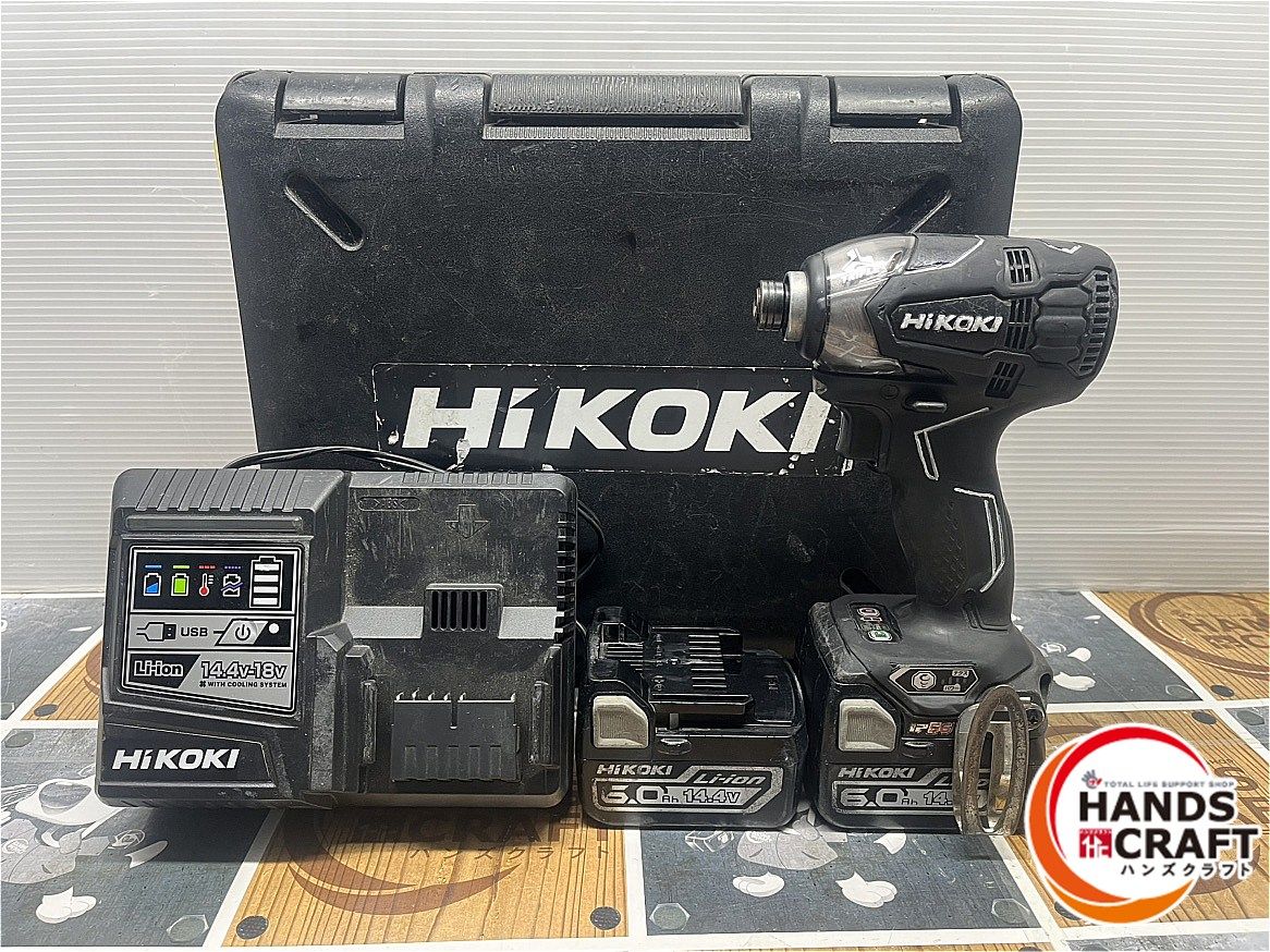 ◆ HIKOKI ハイコーキ コードレスインパクトドライバ BSL 1460バッテリ×2 UC 18 YDL充電器×1 PSEマーク有り