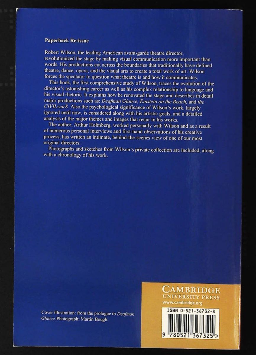 ロバート ウィルソンの演劇 演出家の視点 Holmberg Arthur Cambridge University Pres
