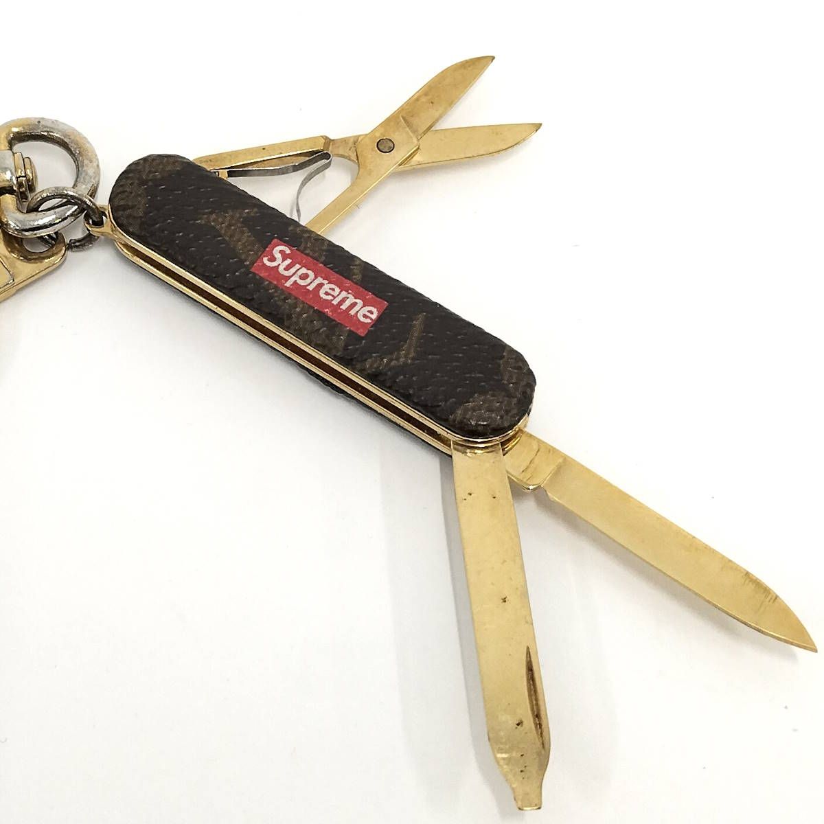 LOUIS VUITTON Supreme コラボ ポケットナイフキーチェーン マルチ