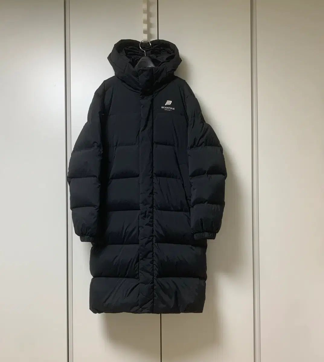 状態良し ビーンポール beanpole スポーツ ダウンジャケット ロング丈 105 ブラック ルーズ