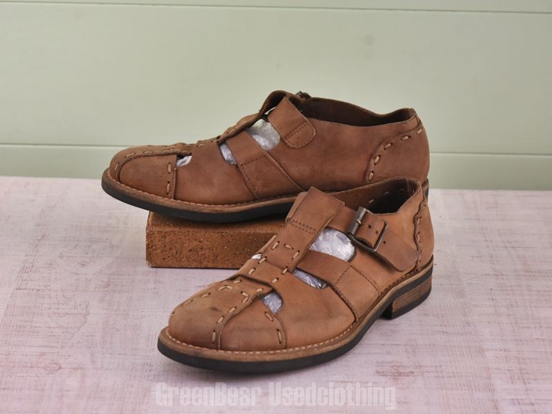 E 319 イタリア製 AKETOHN サンダル 茶 メンズ 25 cmくらい