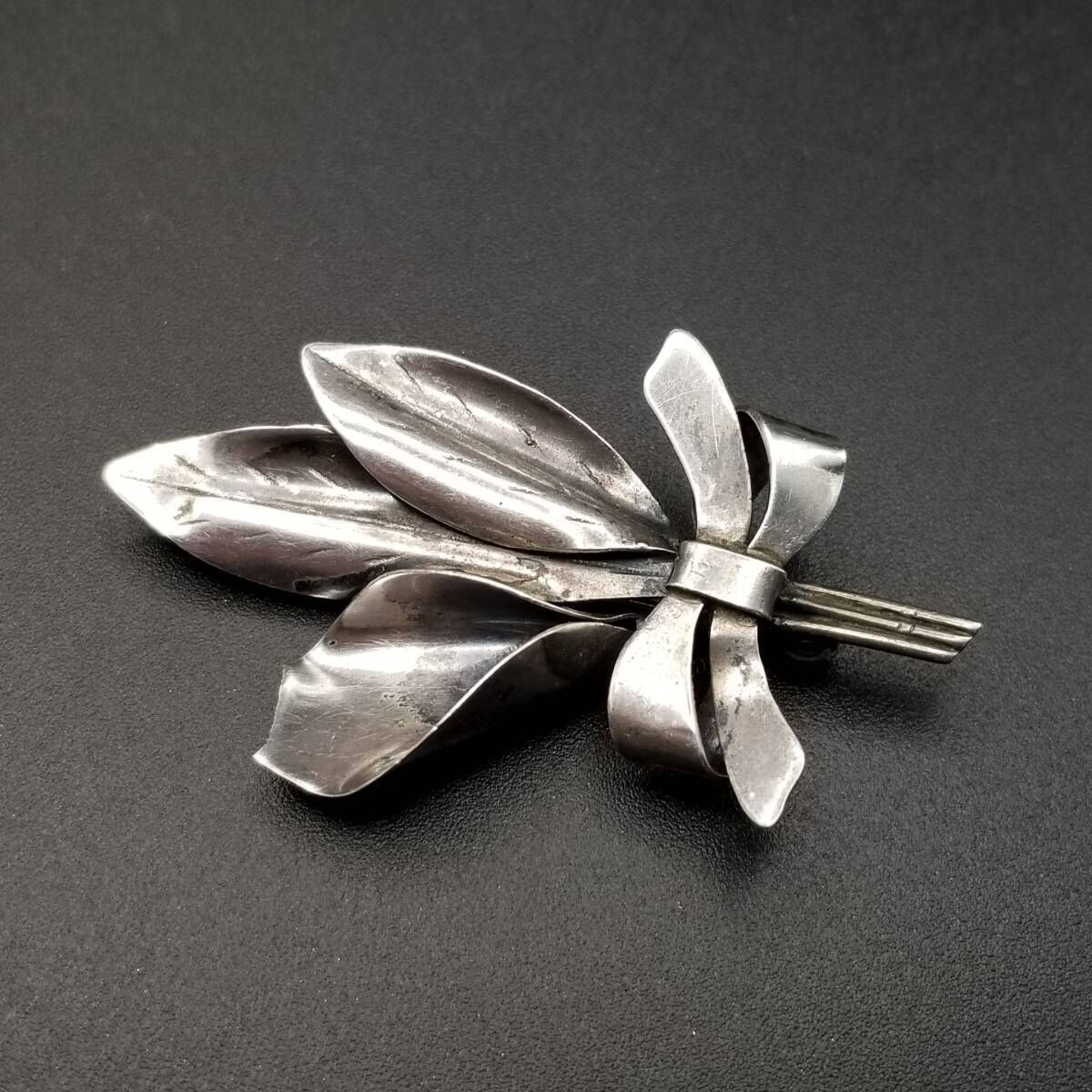 花束 植物モチーフ シンプル 925 シルバー ヴィンテージ フラワー