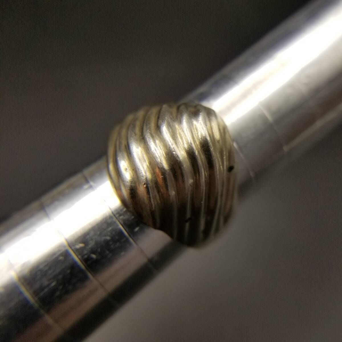 メキシコ 925 シルバー フルーテッドストライプ ウェーブ ヴィンテージ リング 銀 指輪 ドーム 存在感 TAXCO タスコ Y 14 S