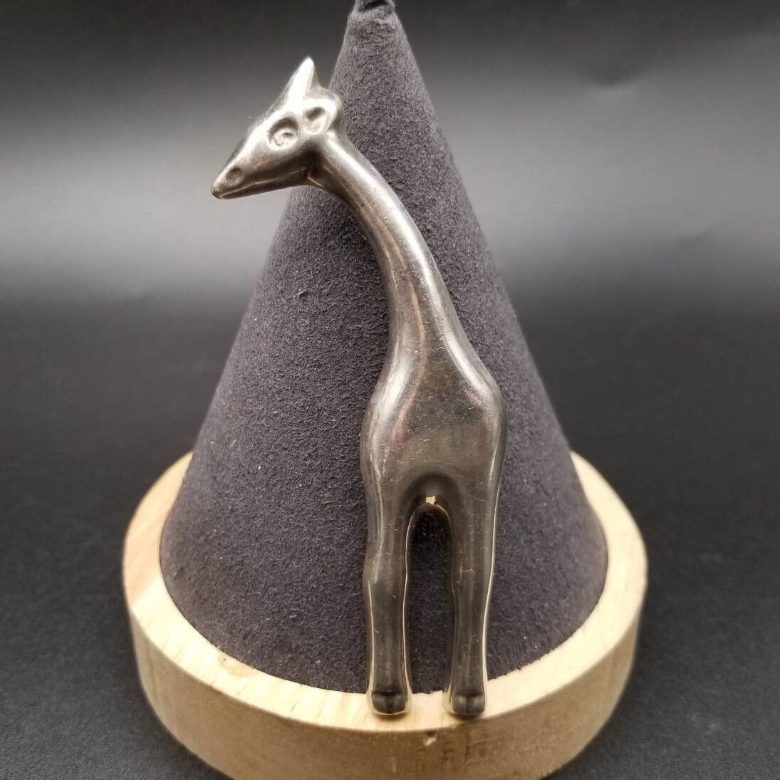 ZINA キリン 立体アート 925 シルバー ヴィンテージ ブローチ 銀細工