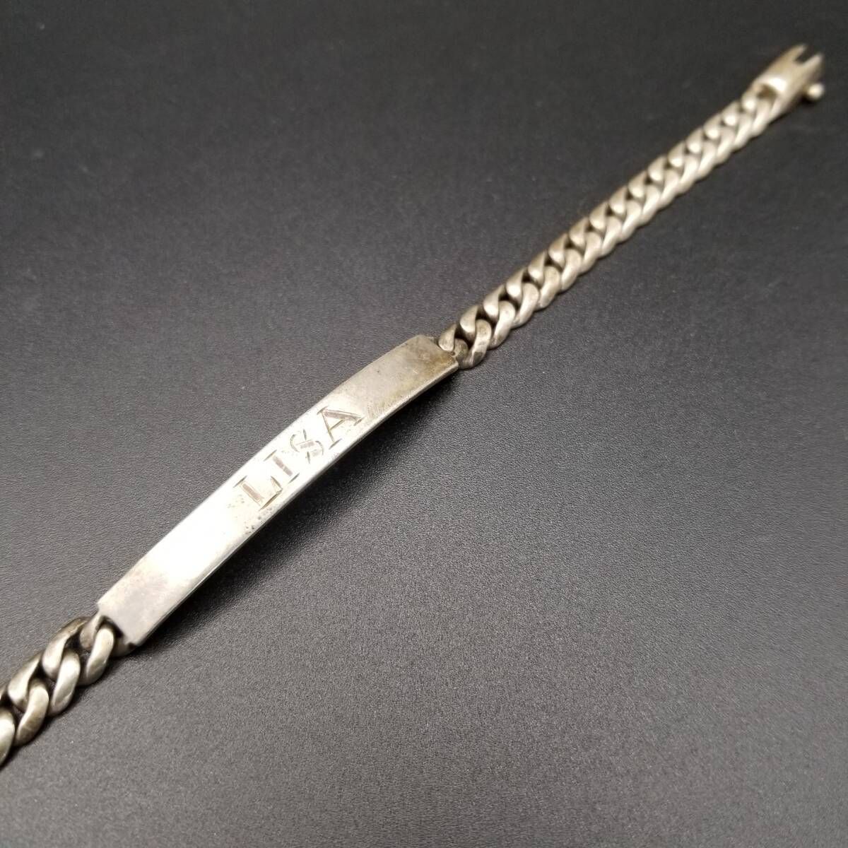 1977年 IDタグ 喜平チェーン リンク 925 シルバー ブレスレット 銀 1977年 IDタグ 喜平チェーン リンク 925 シルバー ブレスレット 銀