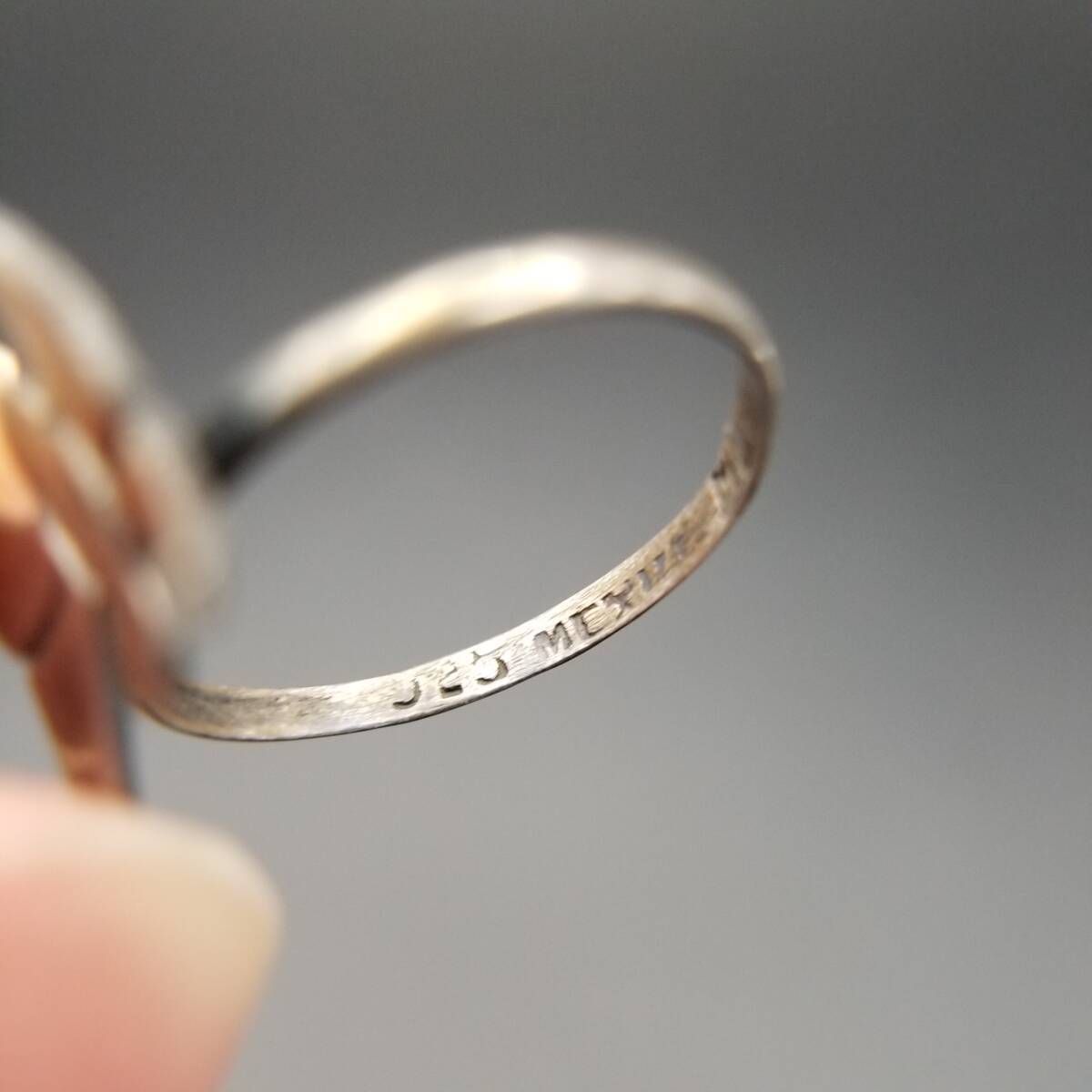 Mexico メキシコ ヴィンテージ シルバー リング メキシコ 925 シルバー 蝶 昆虫モチーフ ヴィンテージ リング 銀細工