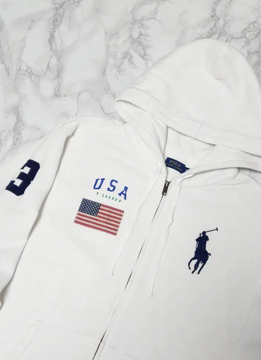 POLO RALPH LAUREN ポロラルフローレン ビックポニー 白 USA 星条旗