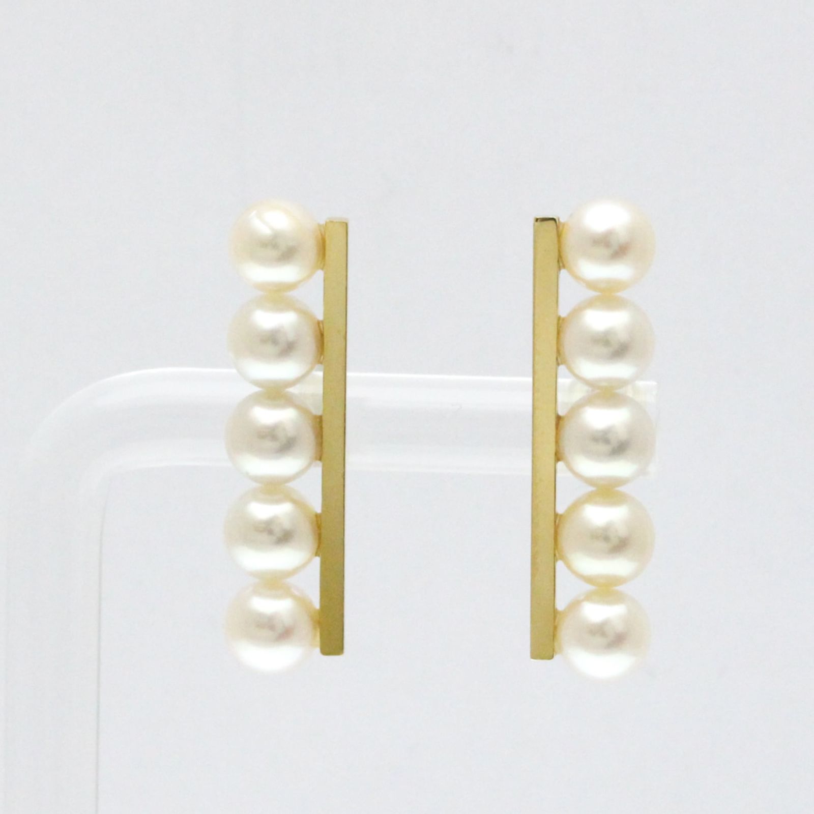 田崎真珠(TASAKI) バランス ピアス 真珠 K18イエローゴールド(K18YG