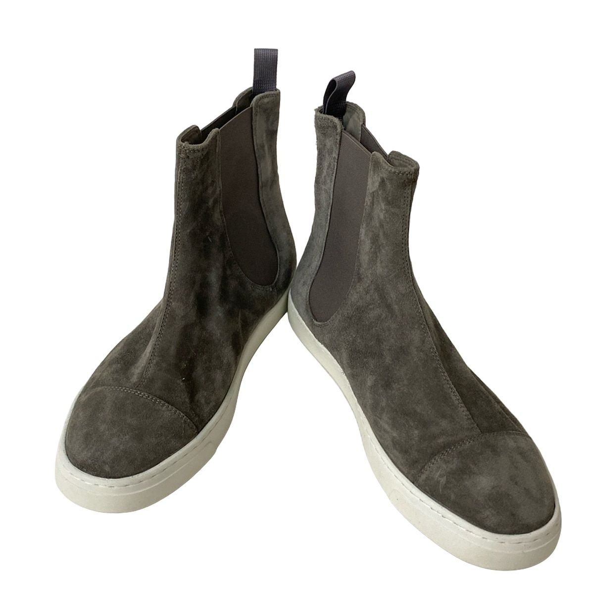 ジョルジオアルマーニ ショートブーツ 38 レディース - グレーベージュ サイドゴア