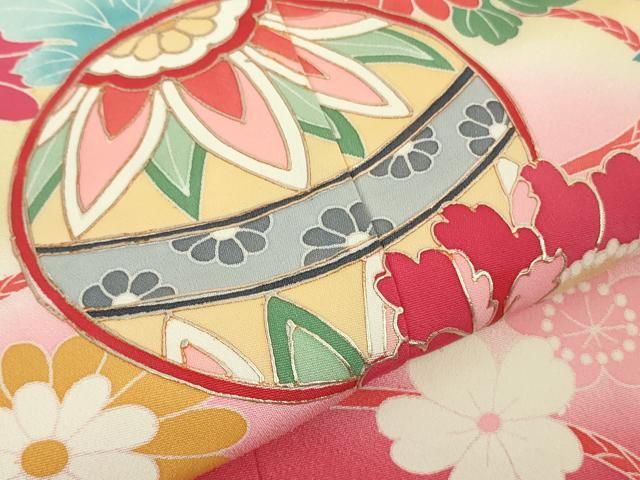 平和屋本店[]極上 七五三 女の子 7歳 祝着・襦袢(単衣・半衿刺繍