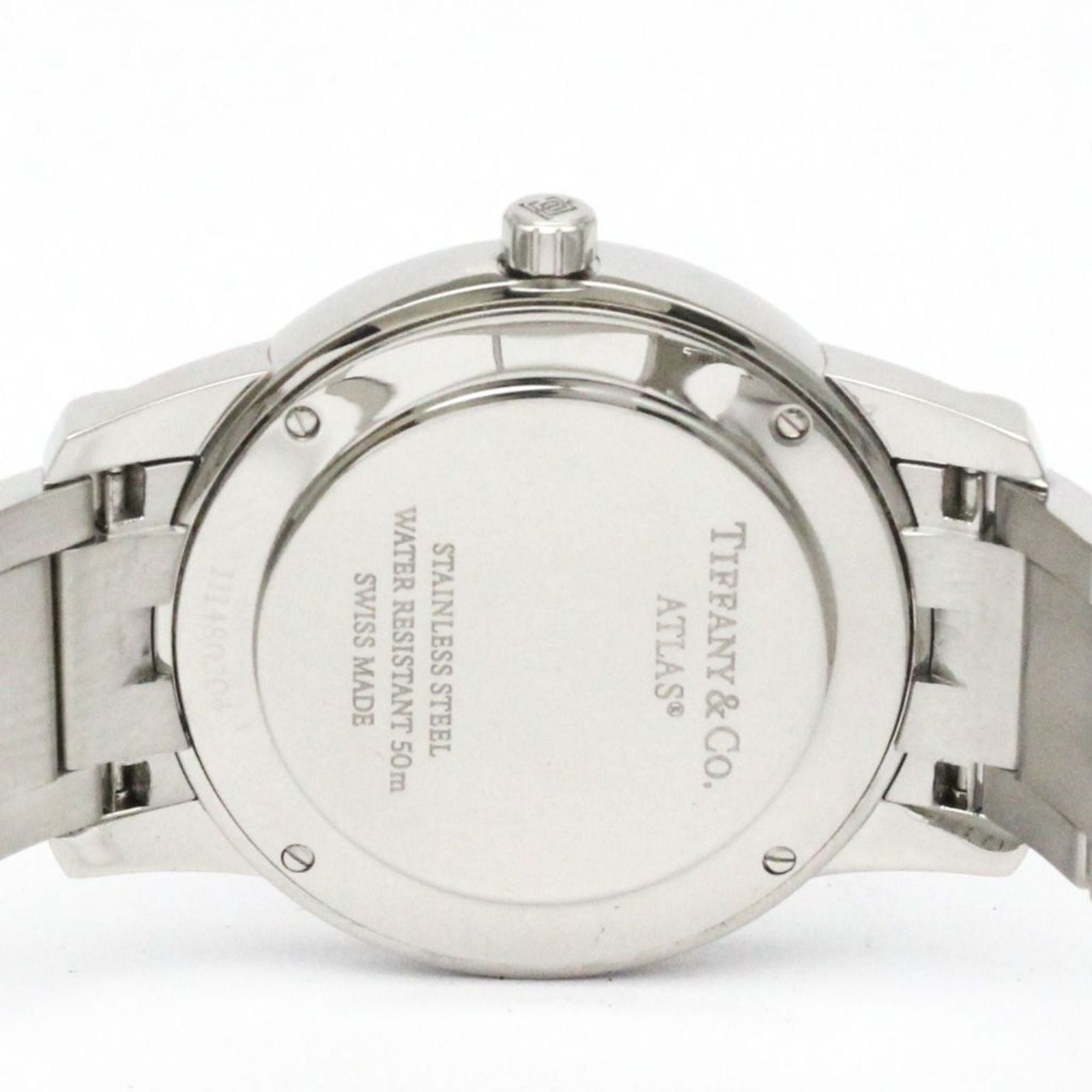  ティファニー TIFFANY アトラス ドーム ステンレススチール クォーツ メンズ 時計 Z 1800 11 外装仕上げ済み 腕時計(クォーツ) 腕時計(アナログ)
