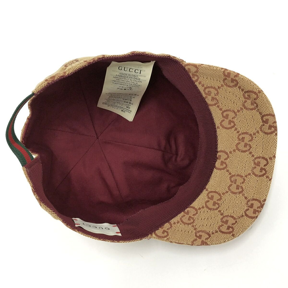 GUCCI チルドレンズ ベースボール キャップ サイズM 54cm GGキャンバス