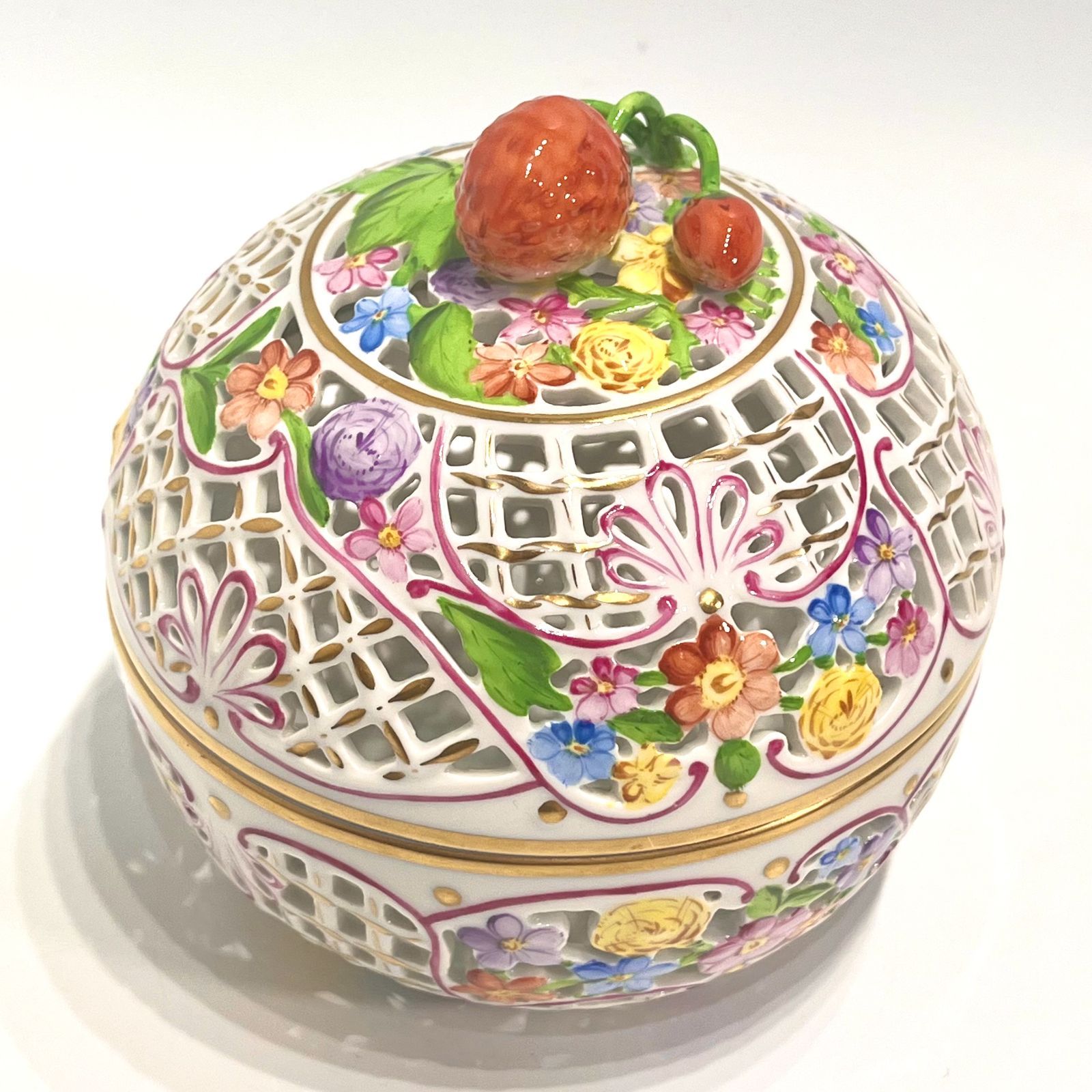 ヘレンド ファンタジー 透かし ボンボニエール ハンガリー製 / Herend