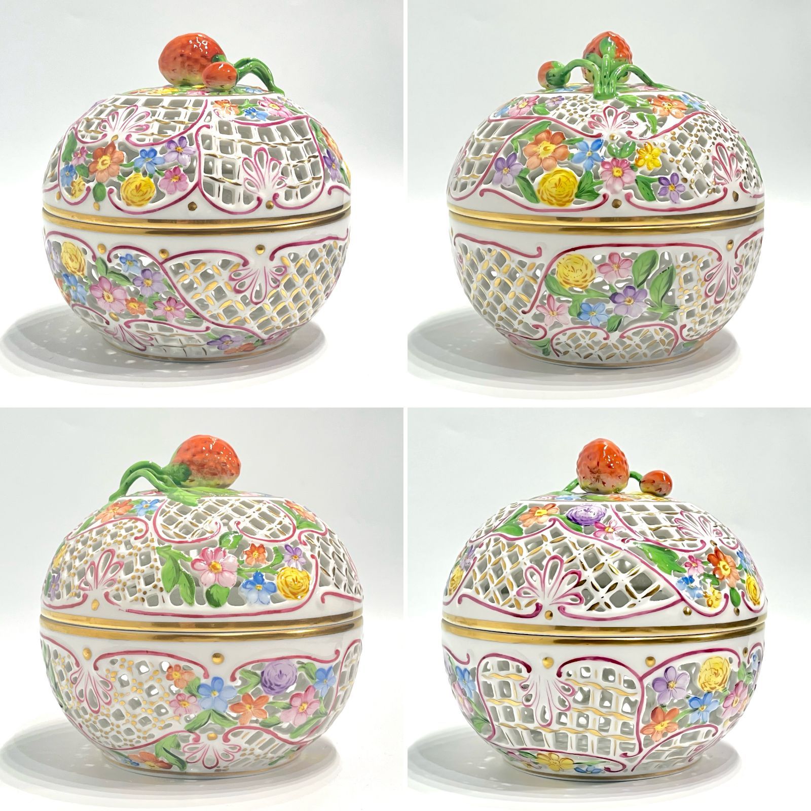 ヘレンド ファンタジー 透かし ボンボニエール ハンガリー製 / Herend