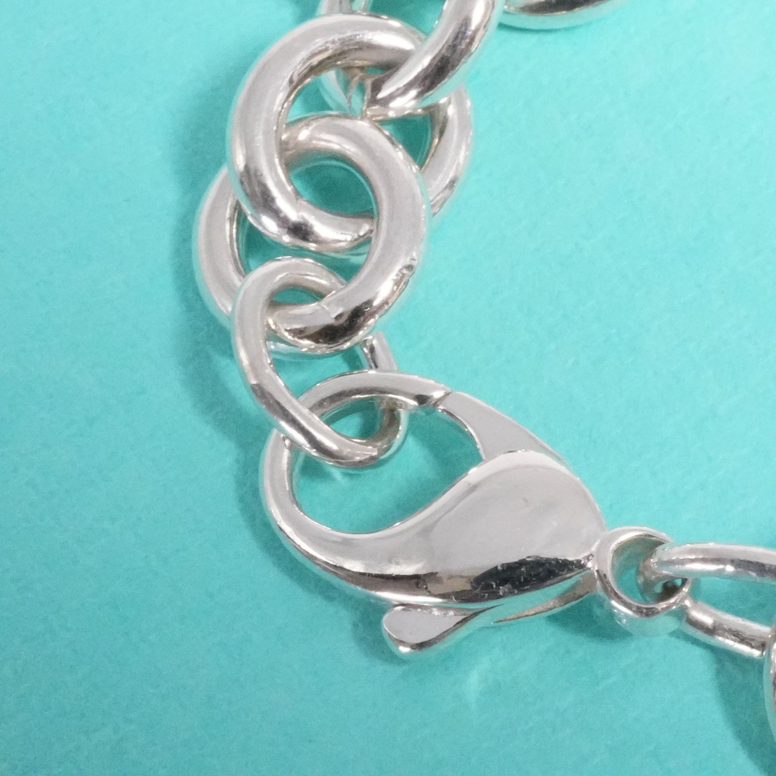 極美品 ティファニー リターントゥ ラウンド タグ ブレスレット/25