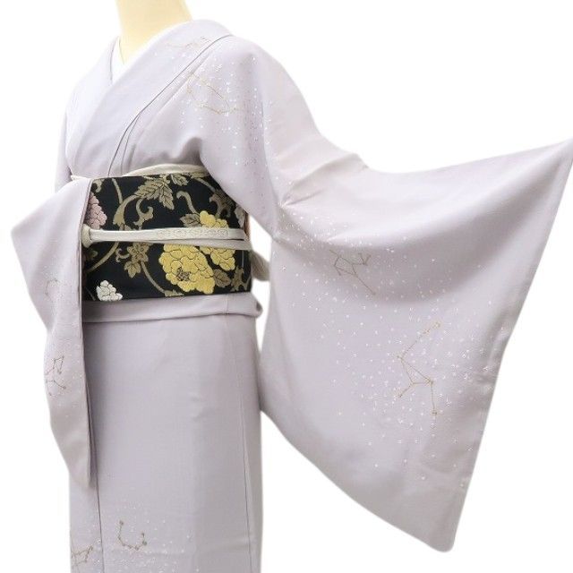  六花 RIKKA 正絹 金糸刺繡 星座 訪問着 着物 A 4142 訪問着 付け下げ 着物