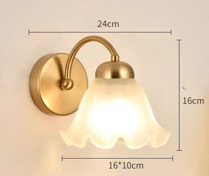 フランス❤️照明 LzqLzxChyzh TT 北欧 ウォールランプ クリーミーな風 花 ガラス 新しい