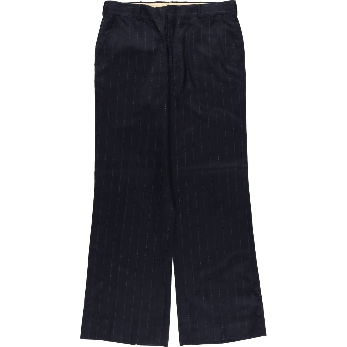 古着 70 80年代 ストライプ柄 ウール フ パンツ メンズw 34相当 ヴィンテージ eaa 603314