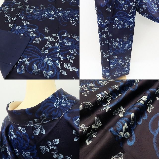 六花-RIKKA- 新品 藍香房 さが美扱い 乱菊 着物 正絹 仕付け糸付 藍