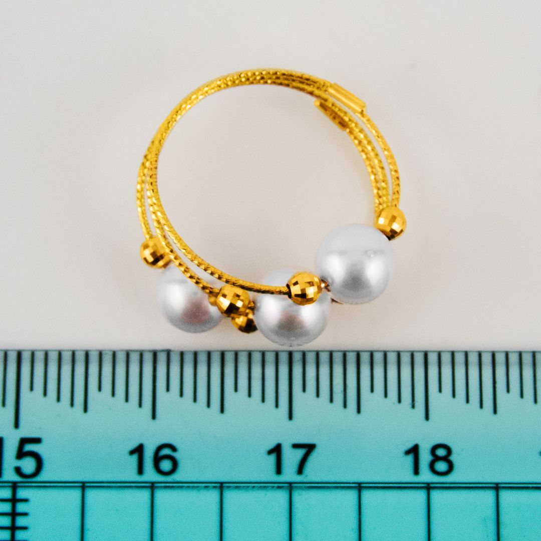 新品】アコヤ真珠 K18 フリーリング おしゃれ 華やか デート 食事会