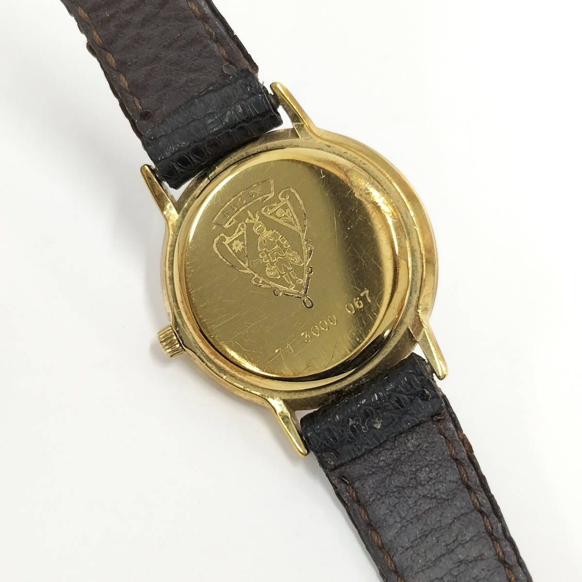 GUCCI レディース 腕時計 SS GP 小売 レザー クオーツ シェリー GUCCI レディース 腕時計 SS GP 小売 レザー クオーツ シェリー