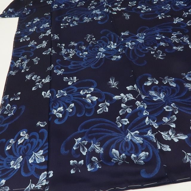 六花-RIKKA- 新品 藍香房 さが美扱い 乱菊 着物 正絹 仕付け糸付 藍