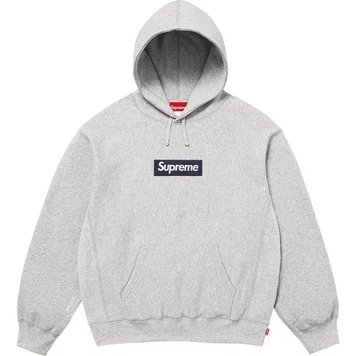 Supreme ボックスロゴ フーデッド スウェットシャツ ヘザー グレー