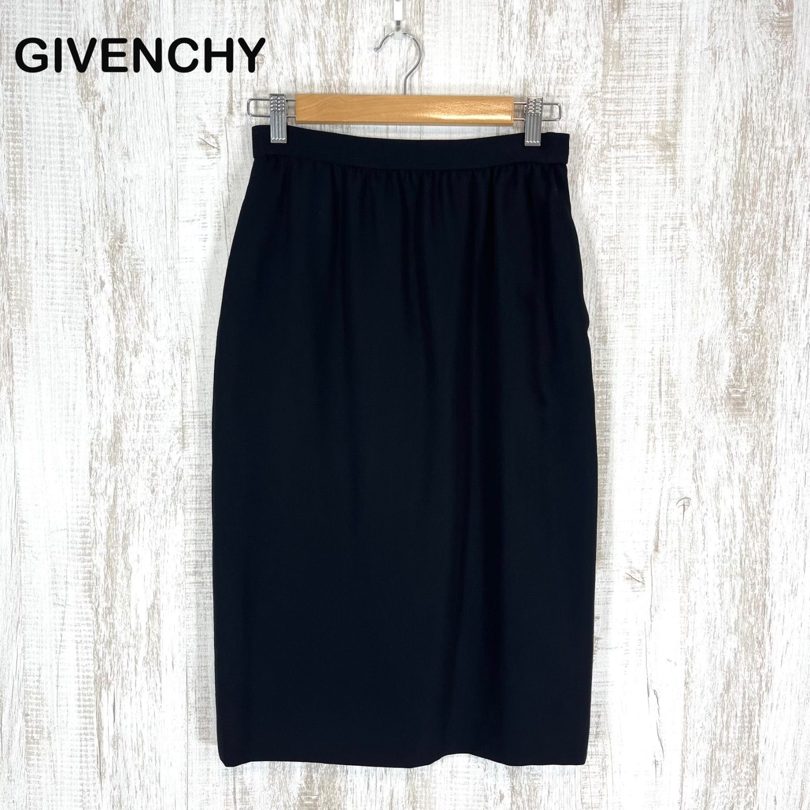 新品　GIVENCHY　タイトスカート GIVENCHY ジバンシィ バックスリット ウール タイトスカート ブラック