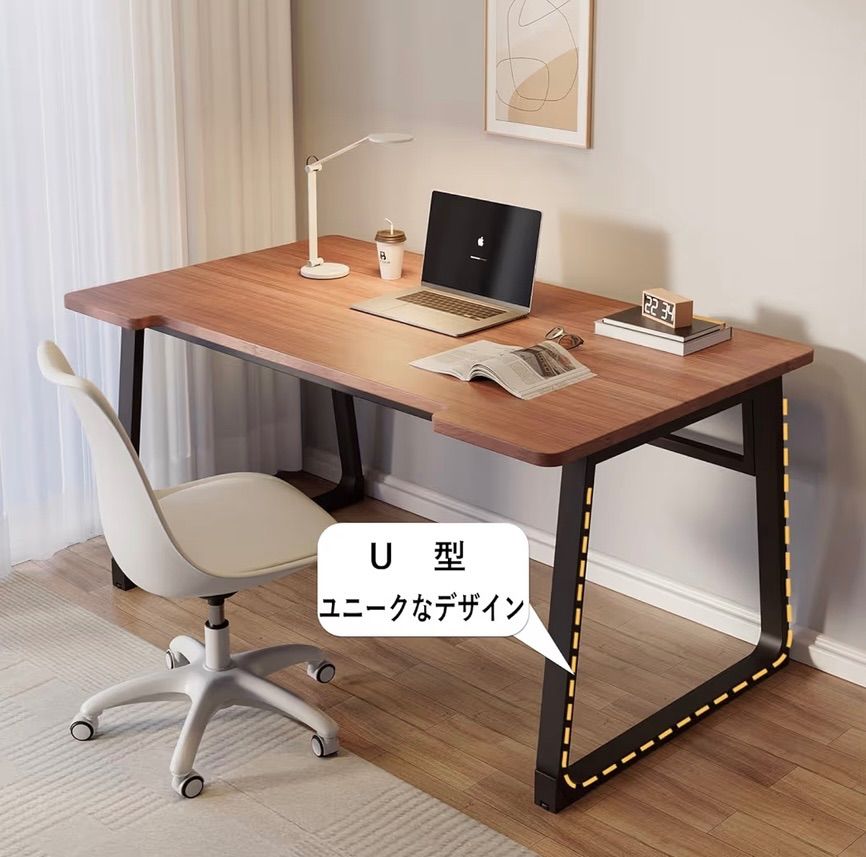 北欧 U型 デスク パソコンデスク 幅80/100cm×奥行50cm 組立簡単