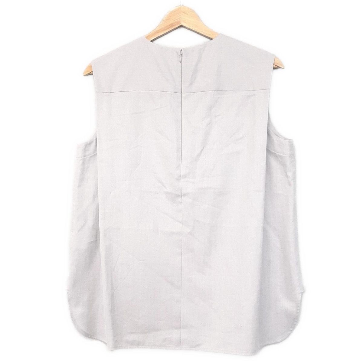 ebure エブール ノースリーブカットソー サイズ38 M レディース - グレー クルーネック ヘリンボーン