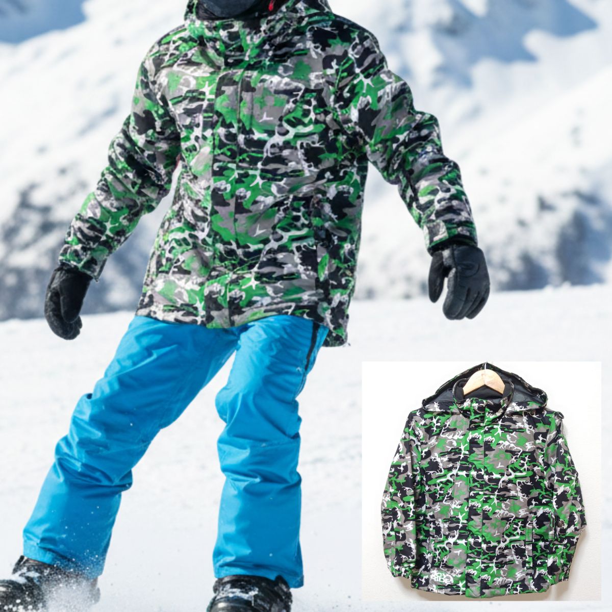 クールなカモフラ◎【Joy Ride】ジョイライド スキー ウェア ウエア