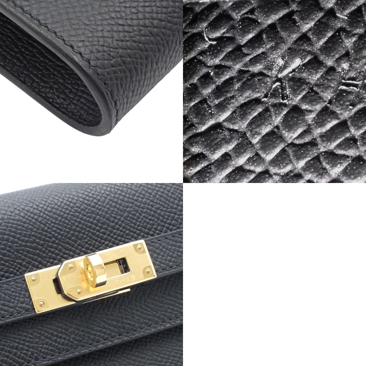 HERMES(エルメス) ケリートゥーゴー K刻印 ブラック黒 ヴォーエプソン