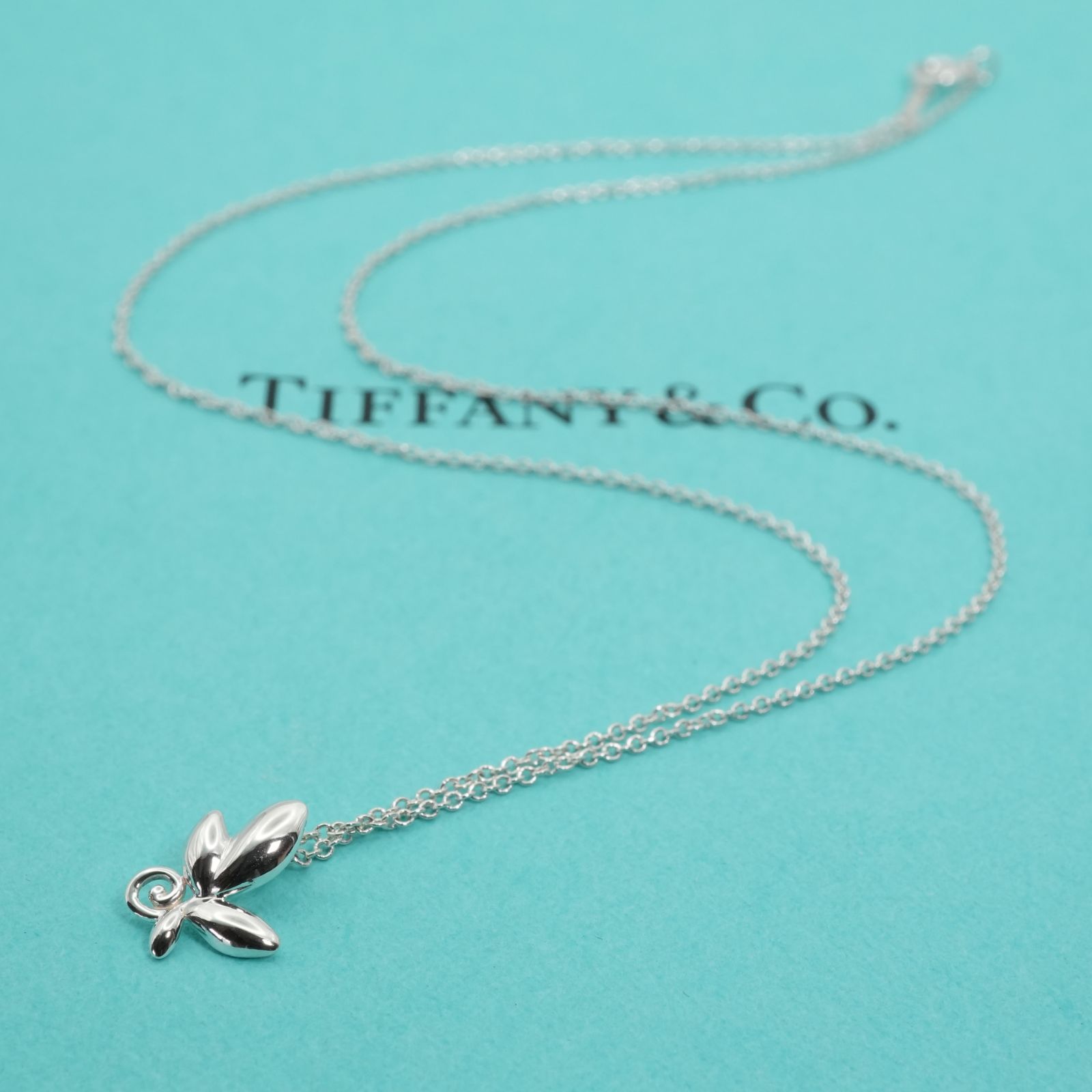 極美品 ティファニー オリーブリーフ ペンダント ネックレス/25-2109S