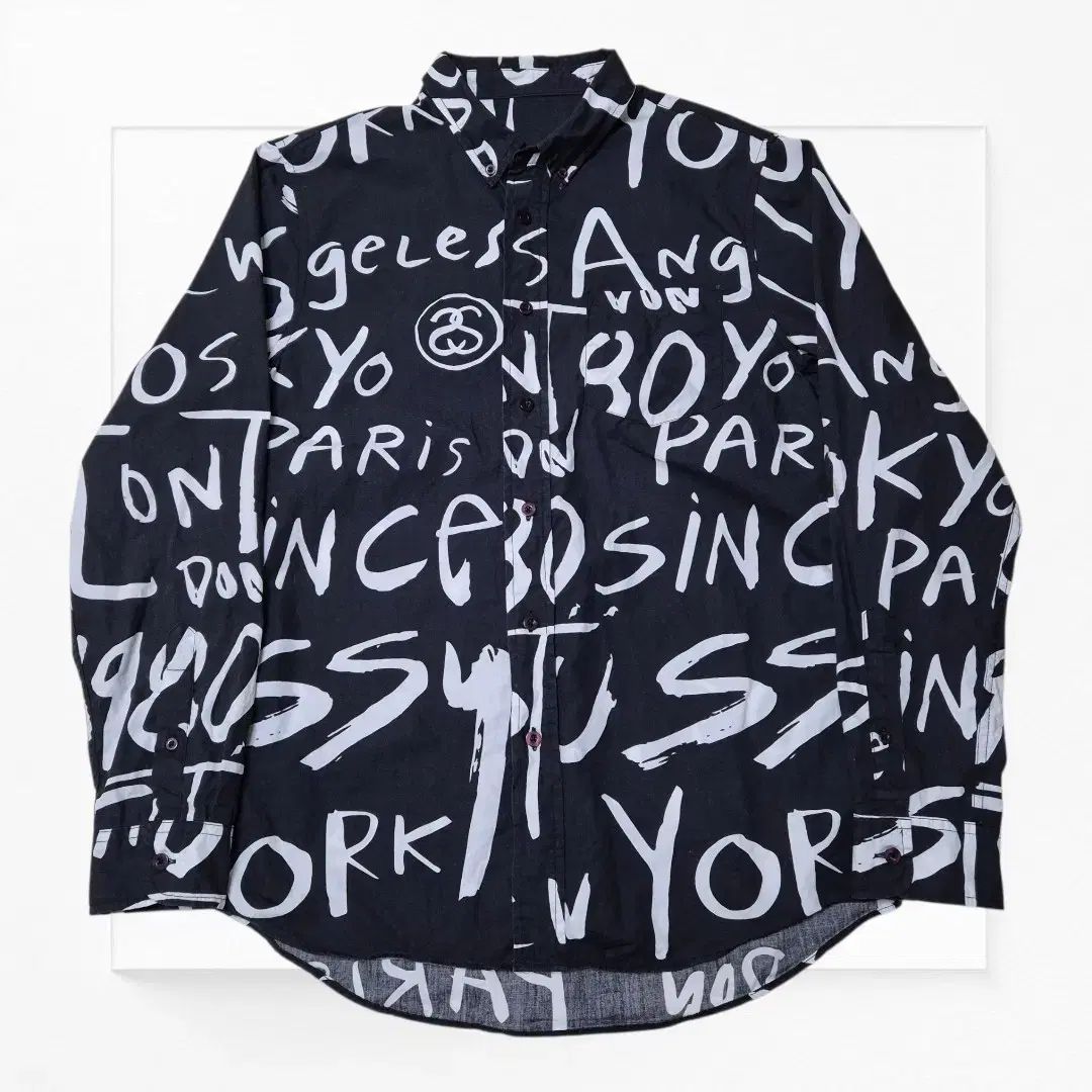 アイテム 14 fw STUSSYワールドツアー レタリング ブラック シャツ