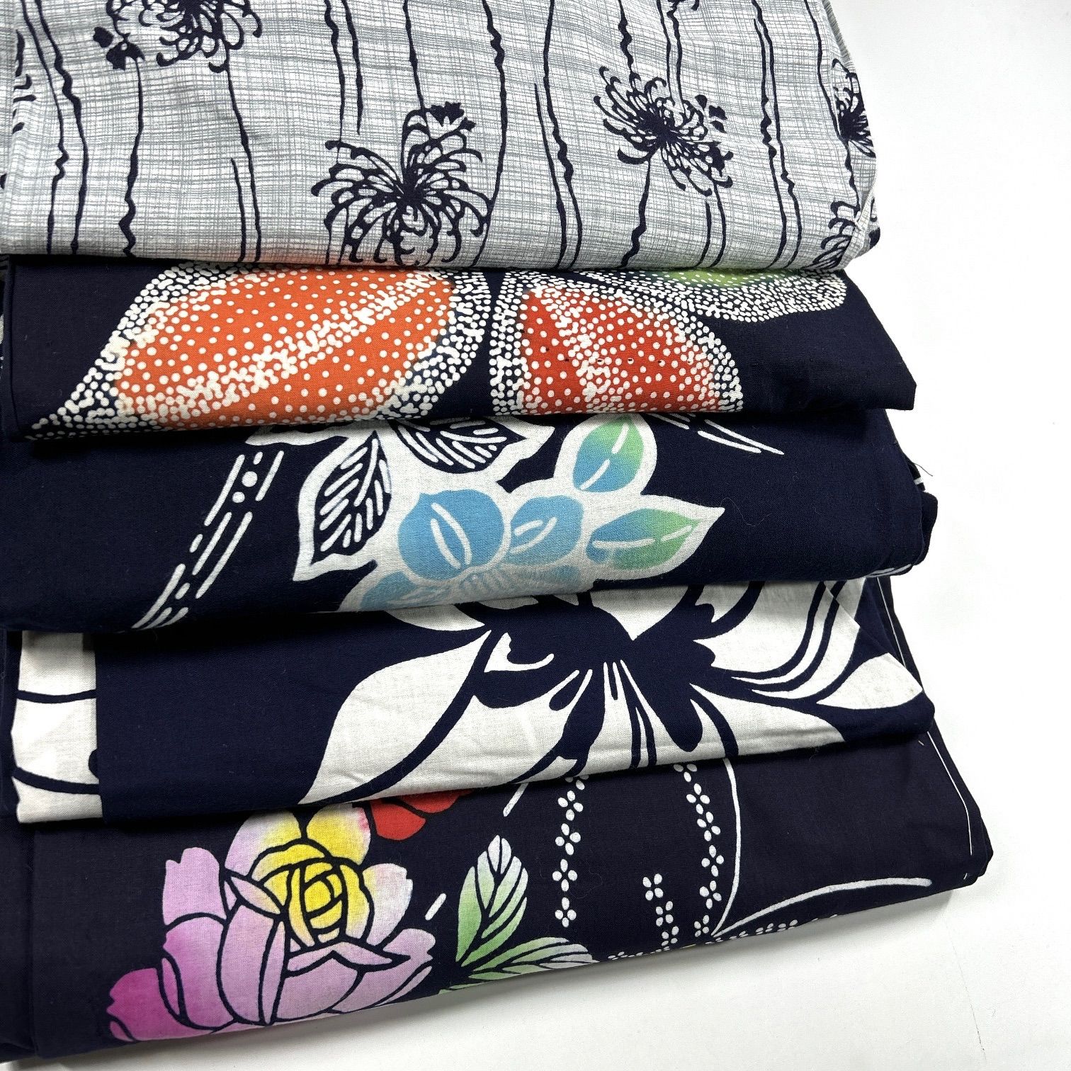 浴衣 大量 まとめ売り19枚 リメイク ハンドメイド 素材 浴衣 5枚 綿 着物まとめ売り 同梱購入歓迎 リメイク用 着付け練習用
