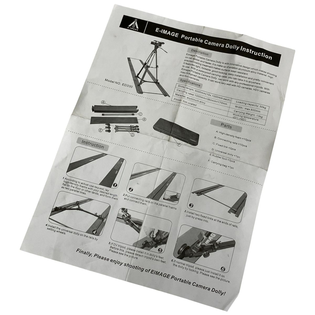  E IMAGE ED 330 スライダードリー カメラ 周辺アクセサリ 映像 撮影 その他 カメラ