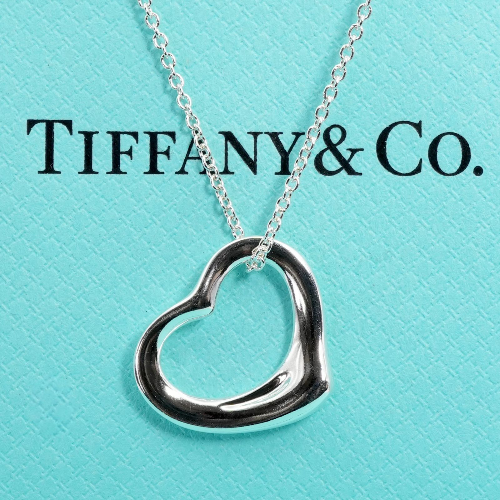 極美品 ティファニー オープンハート シルバー セール中 ネックレス/25