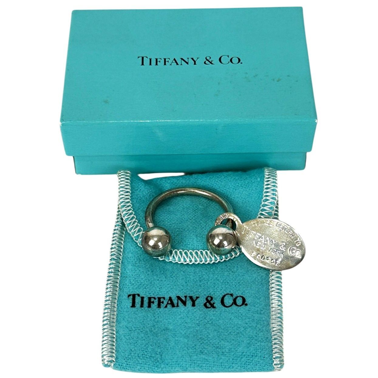 TIFFANY＆Co.】ティファニー オーバル キーリング SV925 シルバー