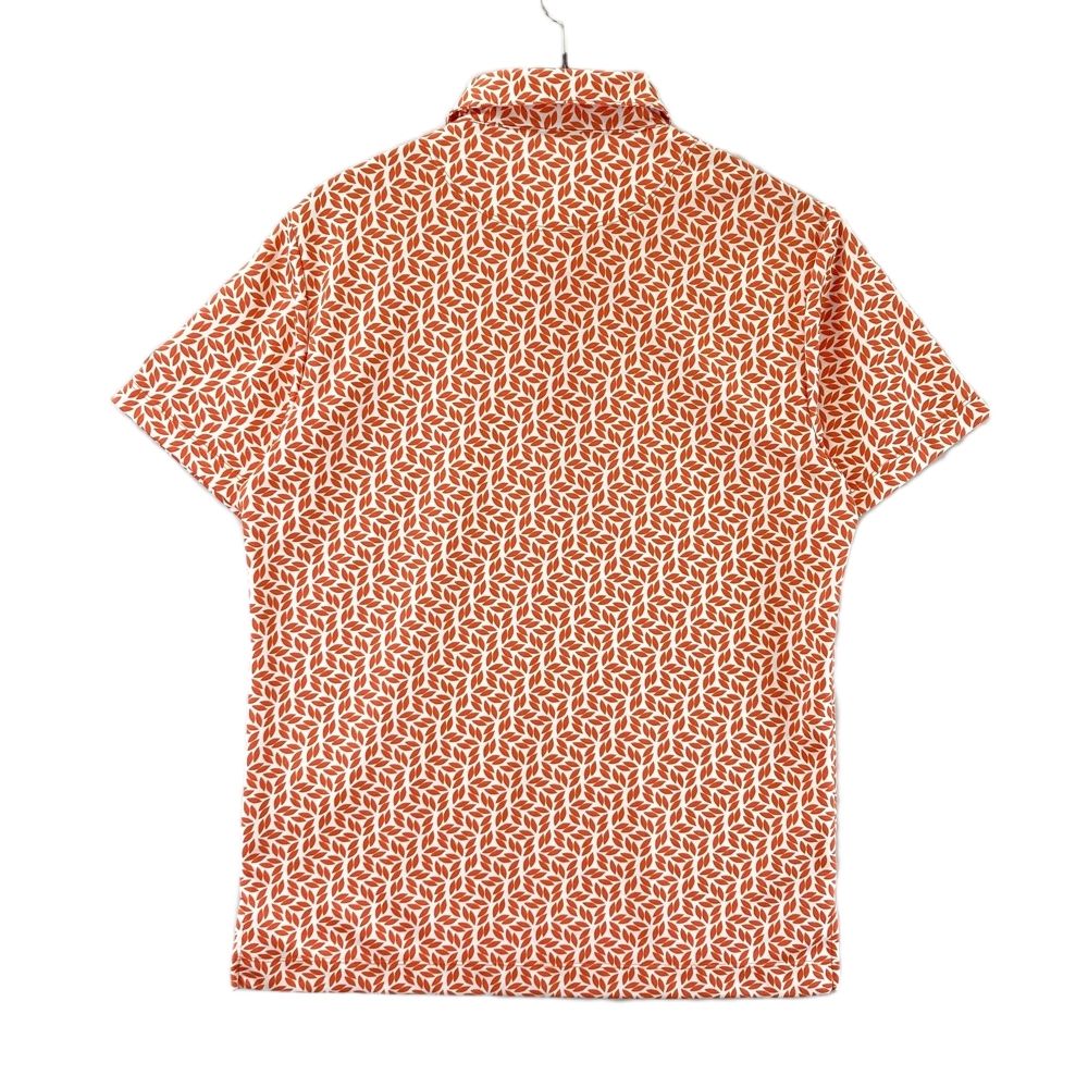 サイズ：L TITLEIST タイトリスト 半袖ポロシャツ 総柄 オレンジ系