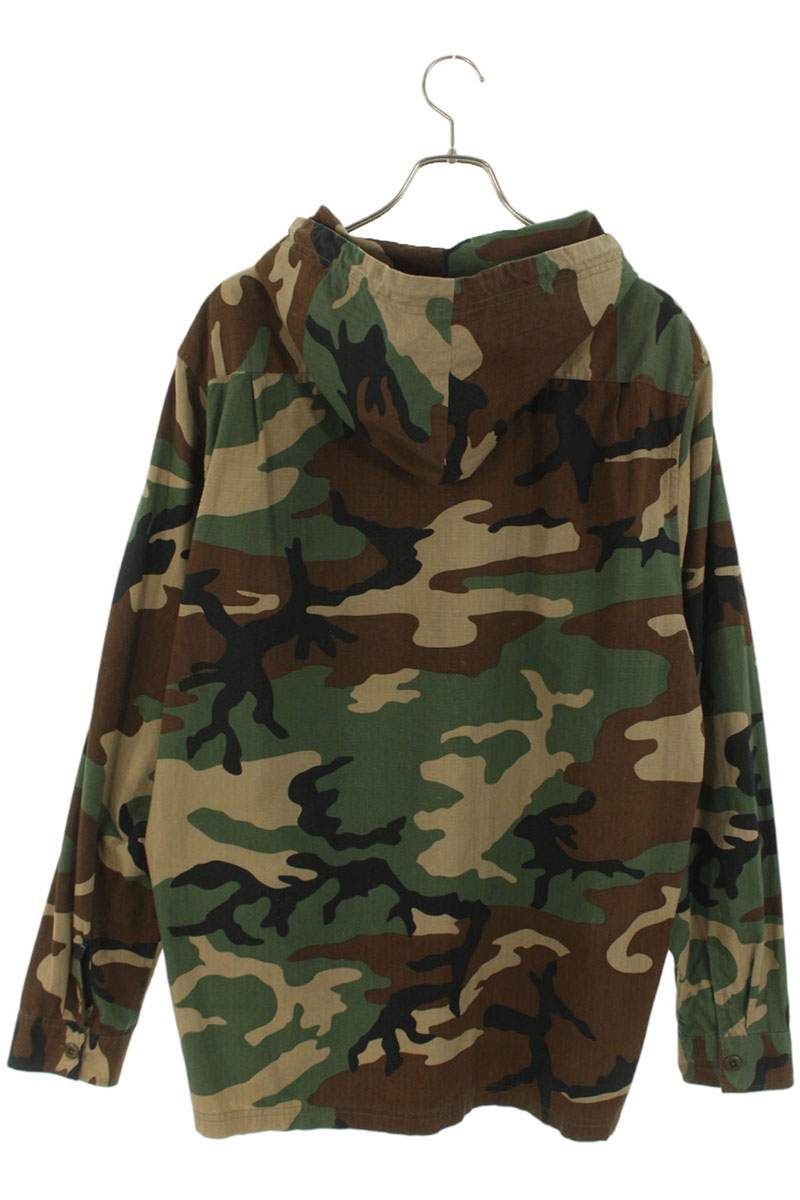 シュプリーム 16SS Hooded Ripstop Pullover Shirt 迷彩柄リップス
