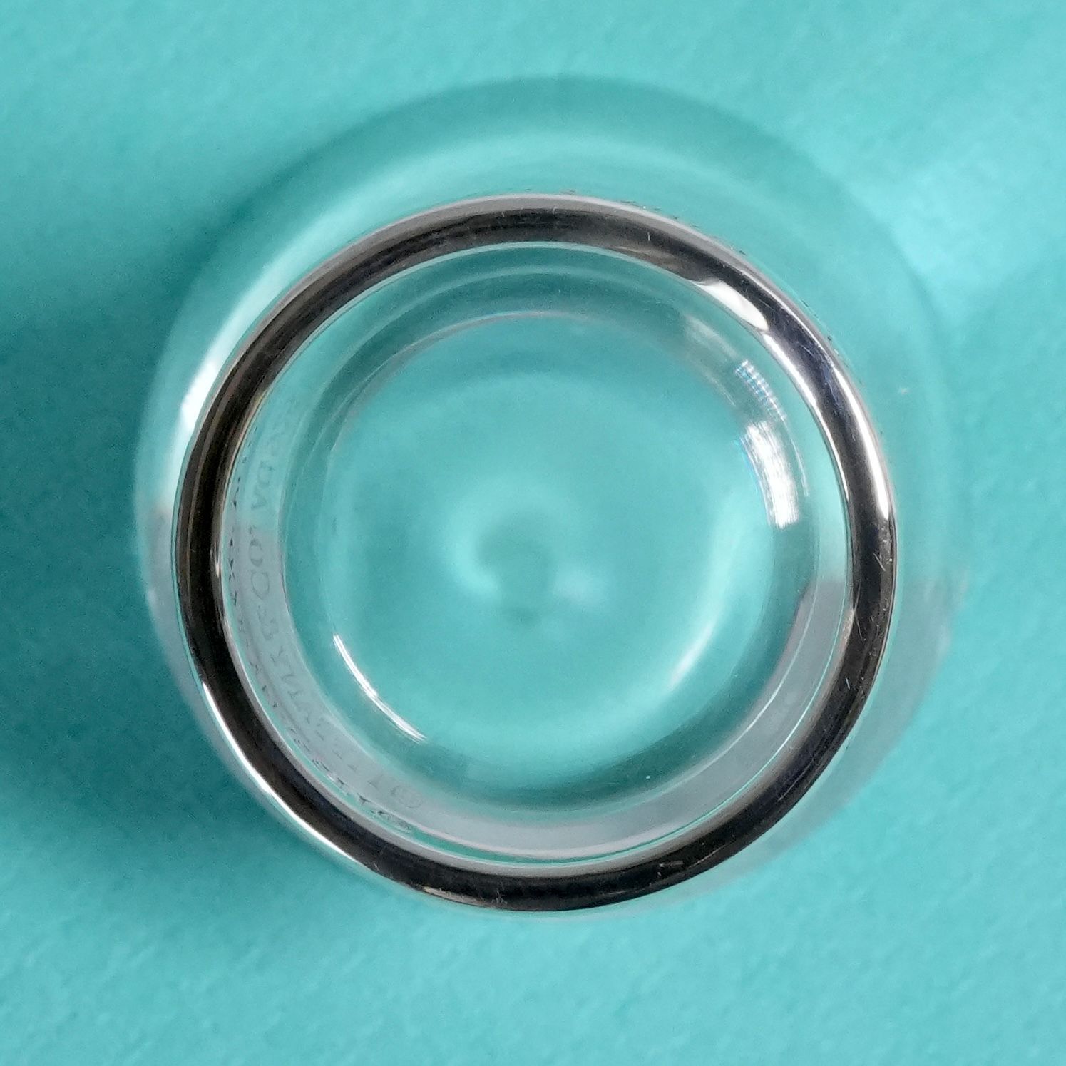 極美品13号 ティファニー ノーツ レター ナロー リング/25-2353S